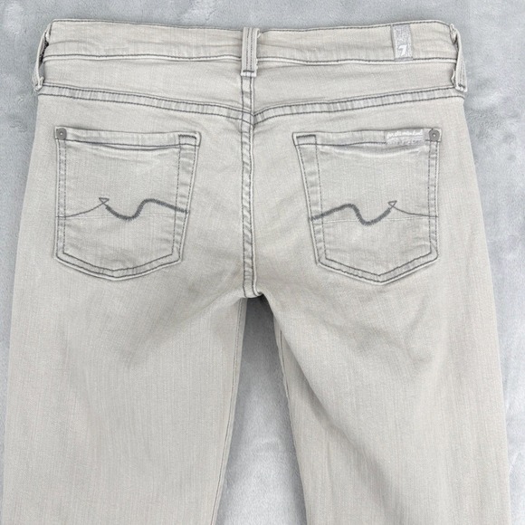 7 For All Mankind Denim - 7 For All Mankind Straight Leg Jeans‎ Womens 26 (Fits 27x33) Grey Classic Preppy